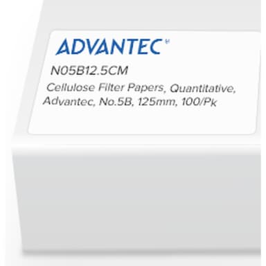 Quantitative Filter Papers No.5B, 125mm, 100/pk