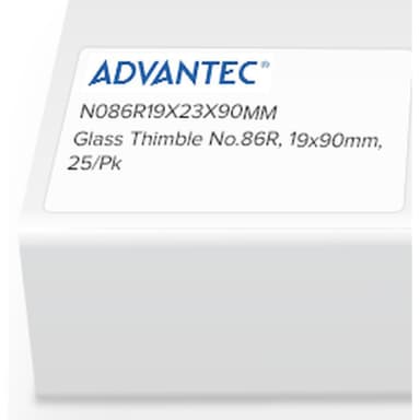 Glass Thimble No.86R, 19 x 90mm, 25/Pk