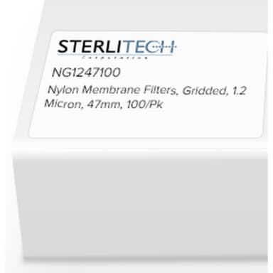 Nylon Membrane Filters, with Grid, 1.2 Micron, 47mm, 100/Pk