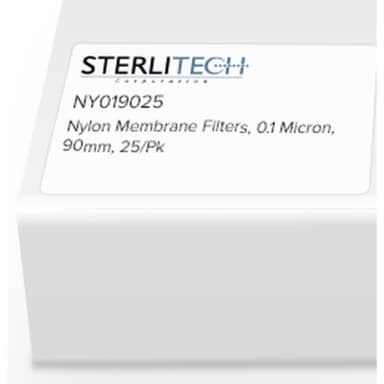 Nylon Membrane Filters, 0.1 Micron, 90mm, 25/Pk