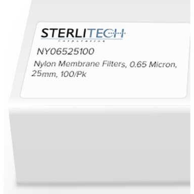 Nylon Membrane Filters, 0.65 Micron, 25mm, 100/Pk