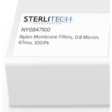 Nylon Membrane Filters, 0.8 Micron, 47mm, 100/Pk