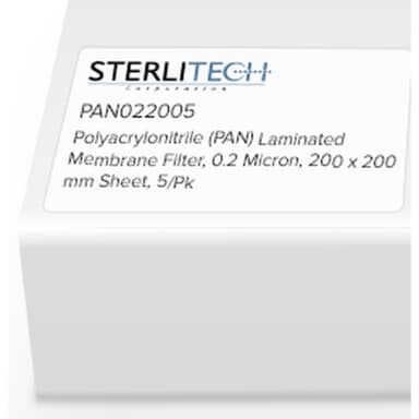 Polyacrylonitrile (PAN) Laminated Membrane Filter, 0.2 Micron, 200 x 200mm, 5/Pk