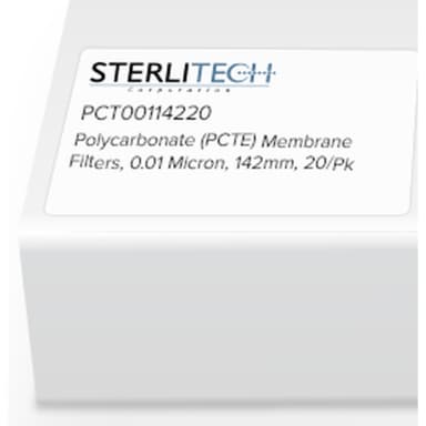 Polycarbonate (PCTE) Membrane Filters, 0.01 Micron, 142mm, 20/PK