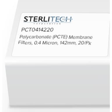 Polycarbonate (PCTE) Membrane Filters, 0.4 Micron, 142mm, 20/Pk