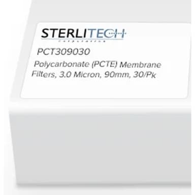 Polycarbonate (PCTE) Membrane Filters, 3.0 Micron, 90mm, 30/Pk