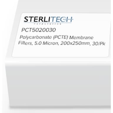 Polycarbonate (PCTE) Membrane Filters, 5.0 Micron, 200 x 250mm, 30/Pk