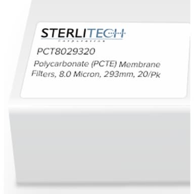 Polycarbonate (PCTE) Membrane Filters, 8.0 Micron, 293mm, 20/PK