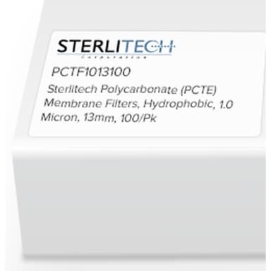 Polycarbonate (PCTE) Membrane Filters, PVP-Free, 1.0 Micron, 13mm, 100/Pk