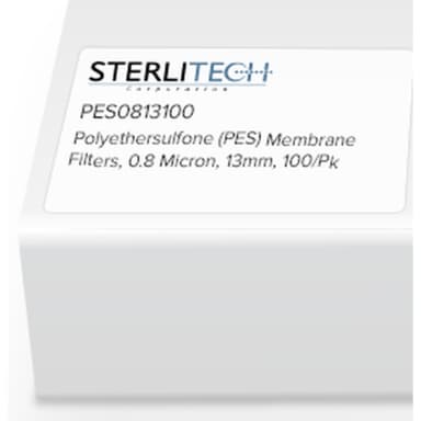Polyethersulfone (PES) Membrane Filters, 0.8 Micron, 13mm, 100/Pk
