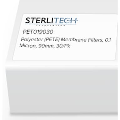 Polyester (PETE) Membrane Filters, 0.1 Micron, 90mm, 30/Pk