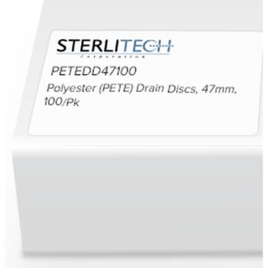 Polyester (PETE) Drain Disc (Mesh Spacer), 47mm, 100/Pk