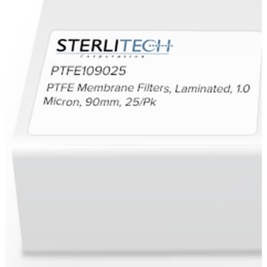 PTFE Laminated Membrane Filters, 1.0 Micron, 90mm, 25/Pk