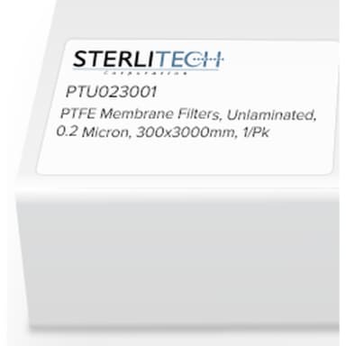 PTFE Unlaminated Membrane Filters, 0.2 Micron, 300 x 3000mm, 1/Pk