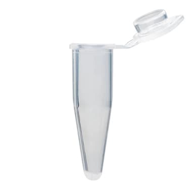 0.5mL Individual PCR Tube with Frosted Flat Cap, Natural - PK/1