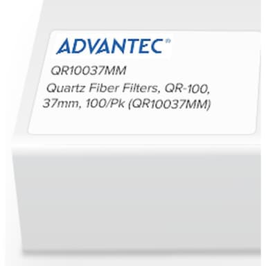 Quartz Fiber Filters, QR-100, 37mm, 100/Pk