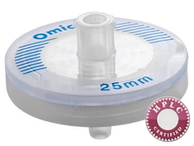 PES/Glass Fiber Double Layer Syringe Filter with Pre-Filter, 25 mm PES, 0.45m, 2.0μm Glass Fiber, Non-Sterile