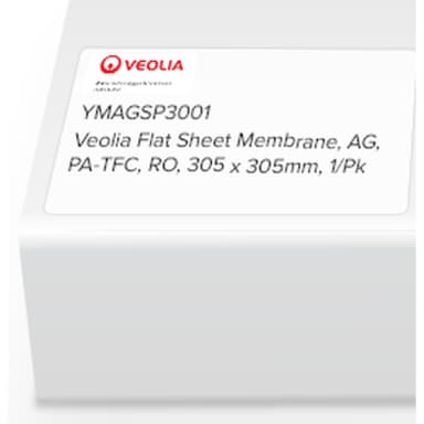 SUEZ (GE) Flat Sheet Membrane, AG, PA-TFC, RO, 305 x 305mm, 1/Pk