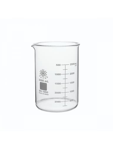 Beakers, Low Form, Borosilicate Glass, 3000Ml