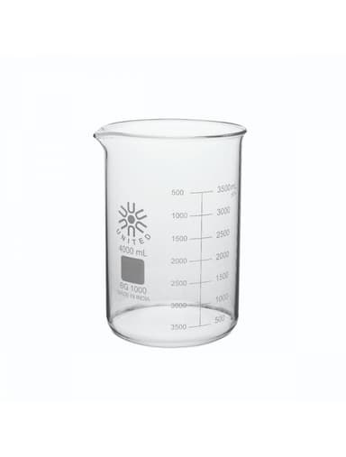 Beakers, Low Form, Borosilicate Glass, 4000Ml