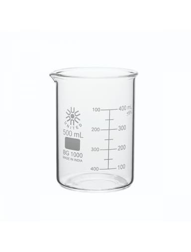 Beakers, Low Form, Borosilicate Glass, 500Ml