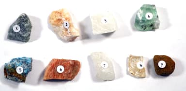 Mohs Hardness Kit - Contains 9 specimens measuring approx. 1" (3cm)