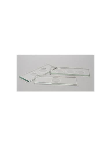 Concavity Slides, Glass, Thick, 3 Concavities, Pk/12