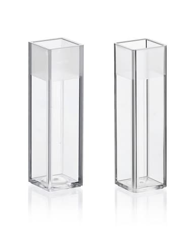 Macro fluorescence cuvettes, 4-sided, PS, Pack 100