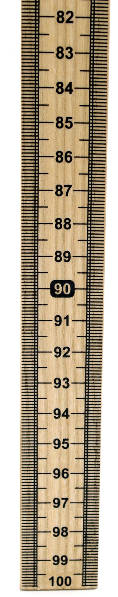 Meter Stick (Pack of 10) Single Sided Hardwood Metric Meter Stick with Vertical Reading and Zero Top