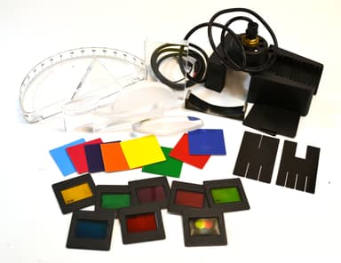 Student Optics Kit - Light Box & 27 Optical Components