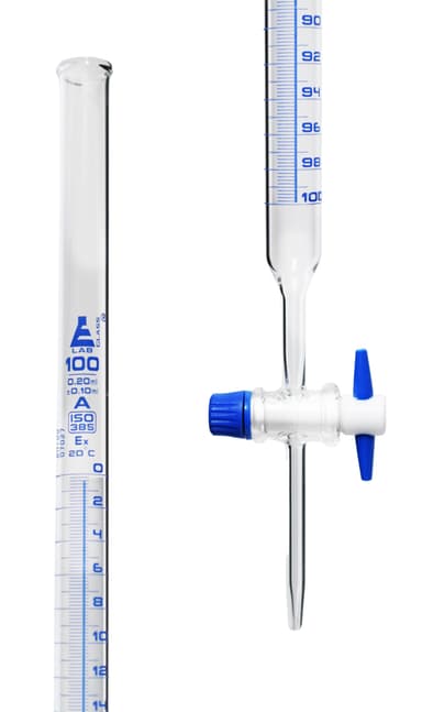 100ml Schellbach Glass Burette - Class A - PTFE Stopcock