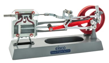 Steam Engine Model - Working Piston, Slide Valve, and Link Motion