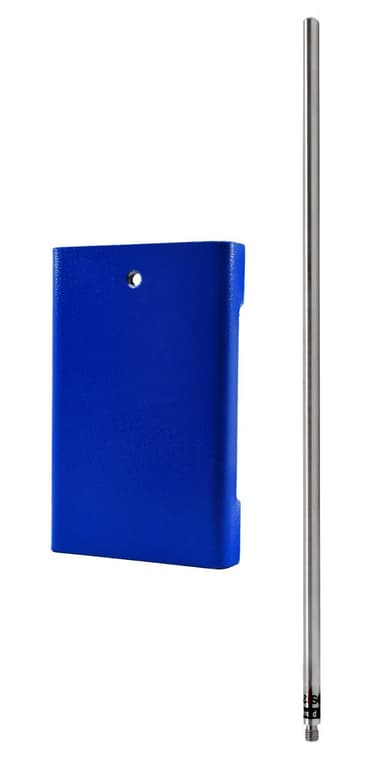 Rectangular Retort Base & Rod Set - 12.5"x8" Base, 39.5" Rod - 12mm Diameter Rod
