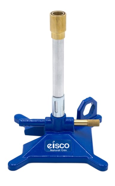 Natural Gas Bunsen Burner, StabiliBase Anti-Tip Design with Handle, with Flame Stabilizer and Gas Adjustment, NG