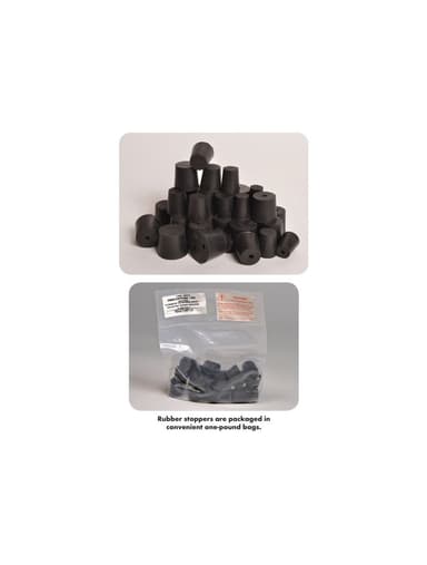 RUBBER STOPPERS, 2-HOLE, #16