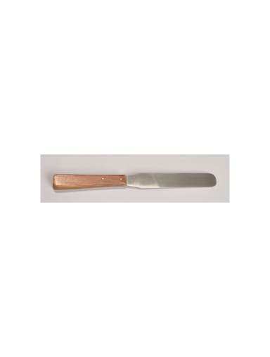 SPATULA, STAINLESS STEEL, W/ WOODEN HANDLE, 6" BLADE