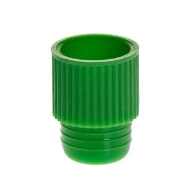 PLUG CAPS 17MM POLYETHYLENE GREEN