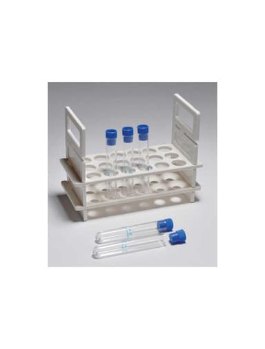 TEST TUBE, POLYSTYRENE WITH CAP, PACK OF 100