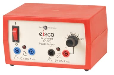 AC/DC Regulated Power Supply, 2 Independent Outputs, 6 defined voltages up to 12V, 500mA