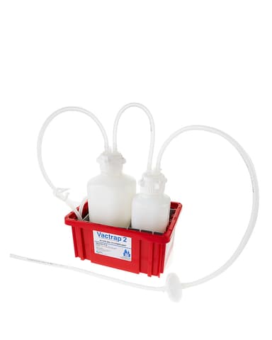 Vactrap™ 2 Vacuum Trap System (Vacuum Flask Alternative) for Aspiration and Vacuum Protection, Shatterproof 2+1 Liter Aspirator Bottle Assembly with Secondary Container, Bleach Compatible HDPE, 2 L Bottle with 1 L Overflow Bottle & Inline Vent Filter, 1/E