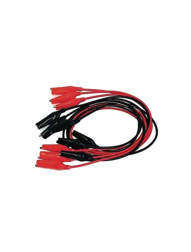 ALLIGATOR CLIP LEADS, 36", PACK OF 6 (3 RED, 3 BLACK)