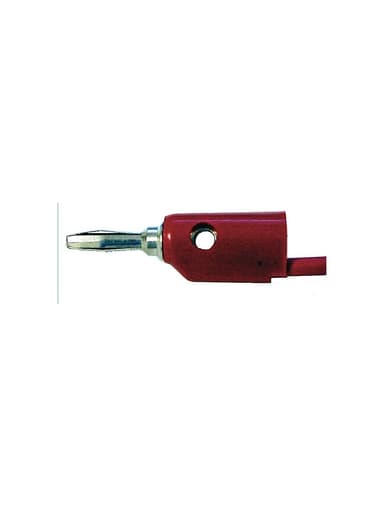 BANANA PLUG CORDS, 12", PACK OF 6 (3 RED, 3 BLACK)