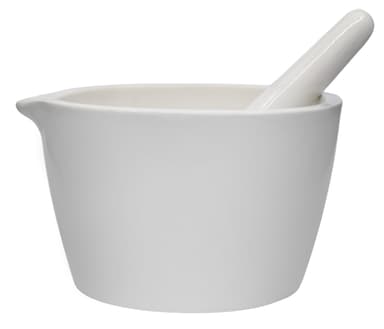 Porcelain Mortar & Pestle Set, 64oz (1900ml) - Heavy Duty - Unglazed Grinding Surface - Excellent for Kitchen or Laboratory - Grinds Powdered Chemicals, Herbs, Spices, Pills - White